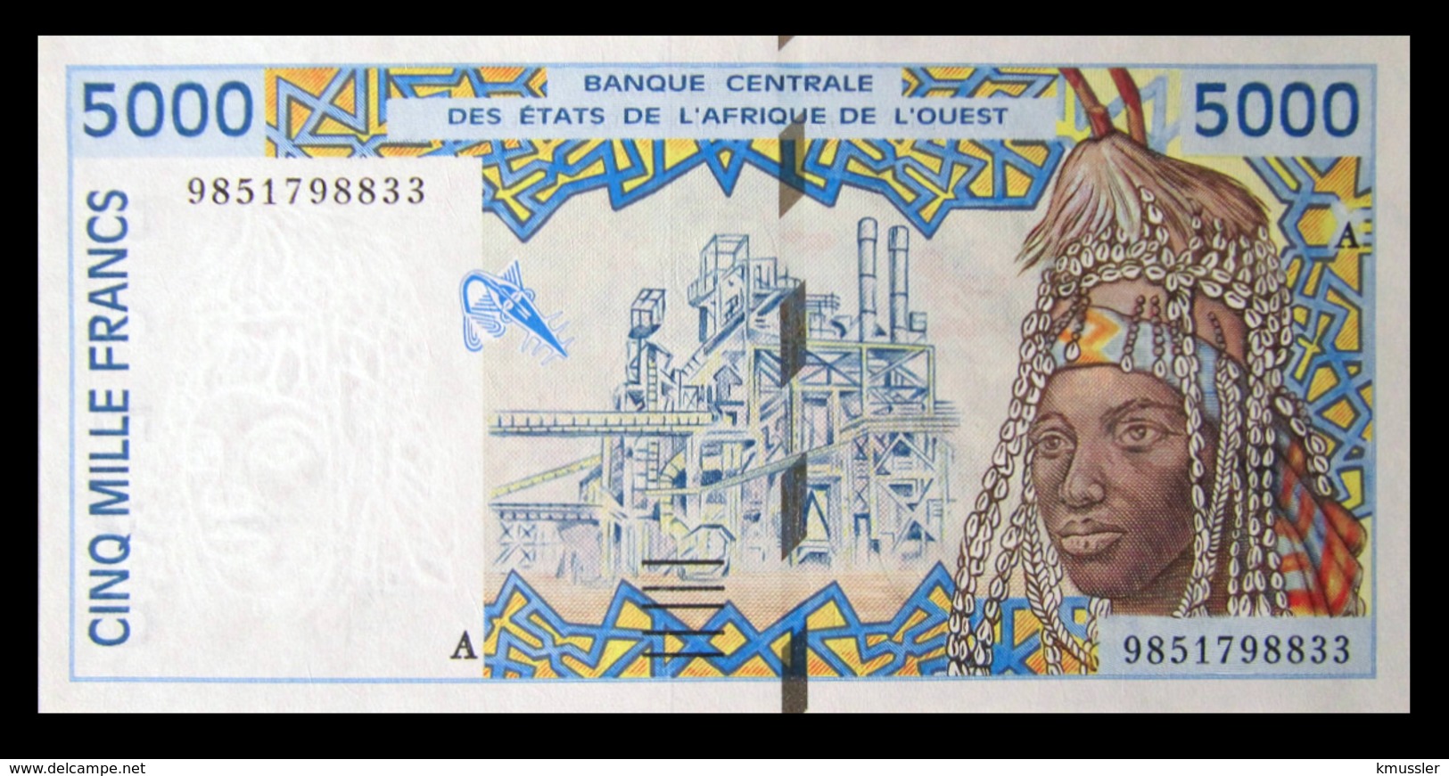 # # # Banknote Westafrika (west Africa) 5.000 Francs UNC # # # - Westafrikanischer Staaten