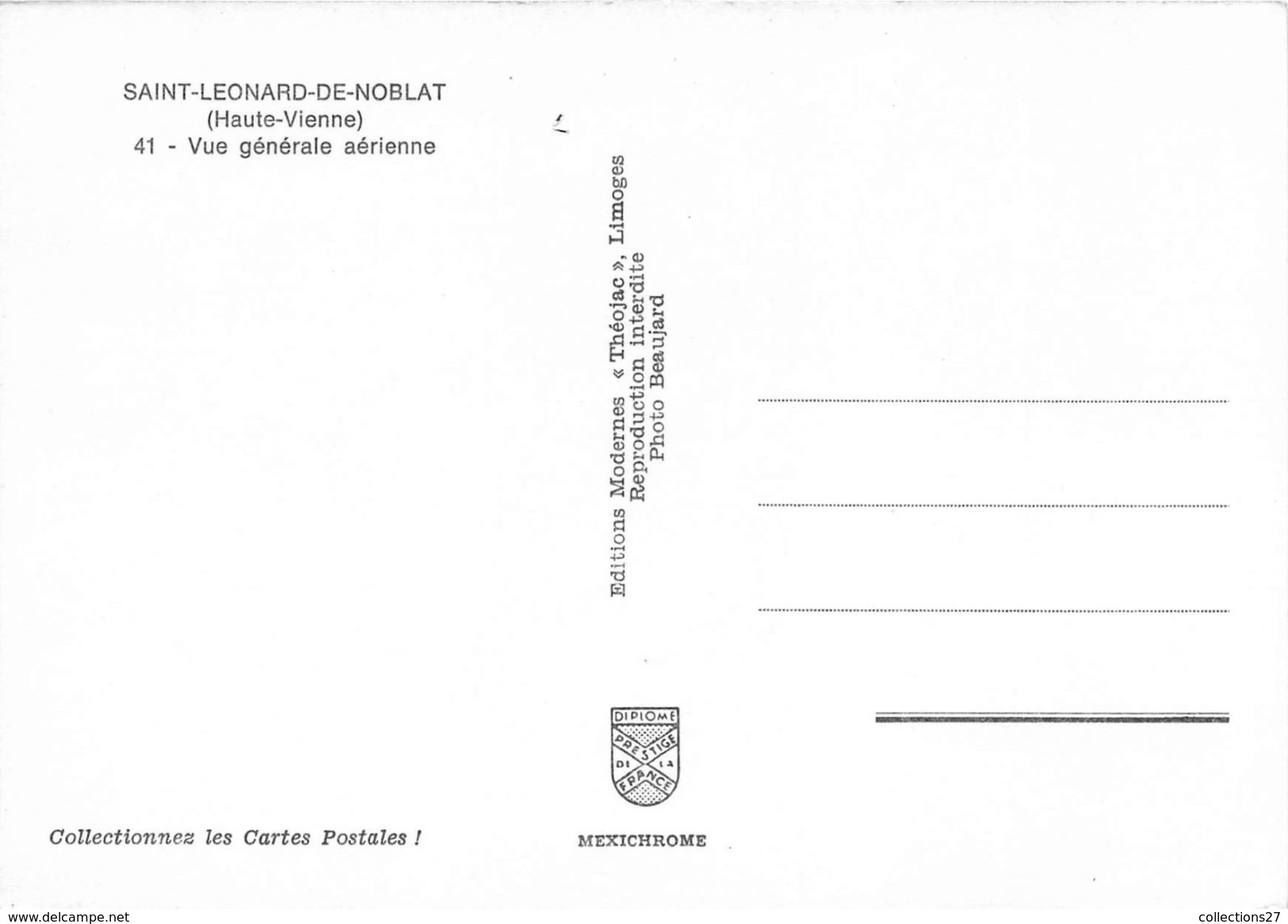87-SAINT-LEONARD-DE-NOBLAT-  VUE GENERALE AERIENNE - Saint Leonard De Noblat