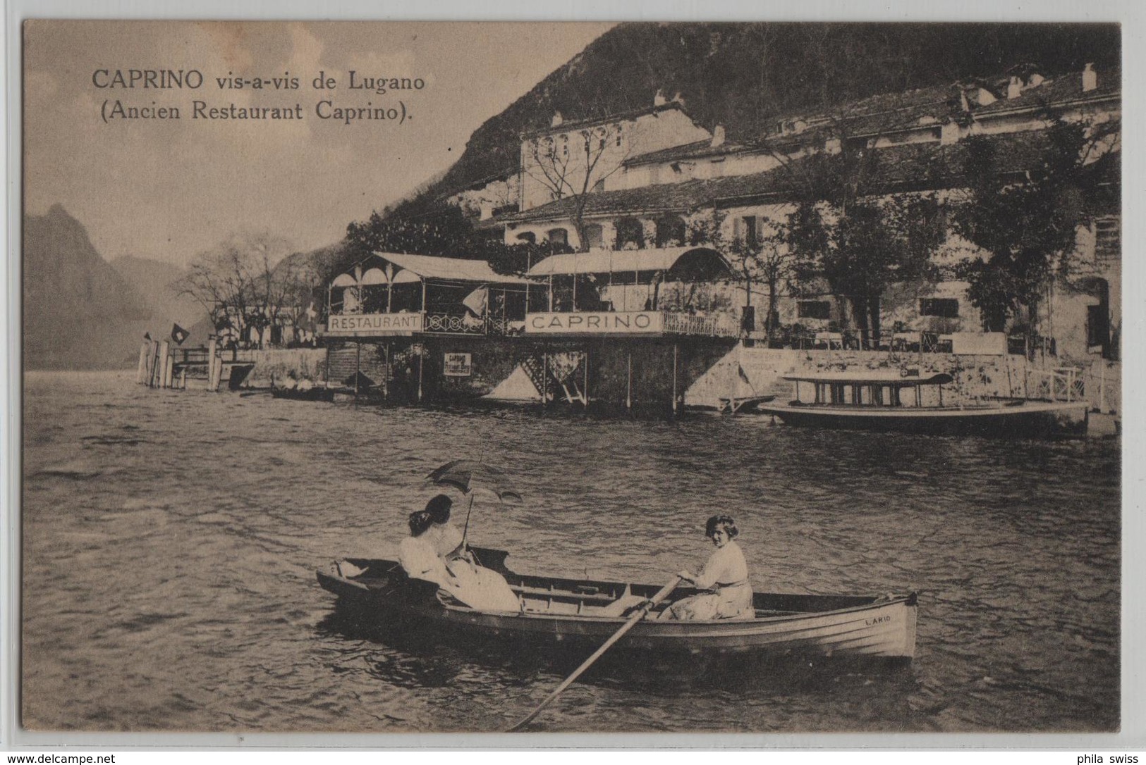 Caprino Vis-a-vis De Lugano - Ancien Restaurant Caprino - Animee - Photo: Fratelli Zwayer - Lugano