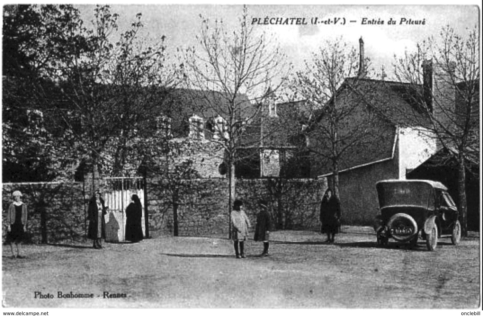 Pléchatel Ille Vilaine Automobile Entrée Prieuré 1910 état Superbe - Autres & Non Classés