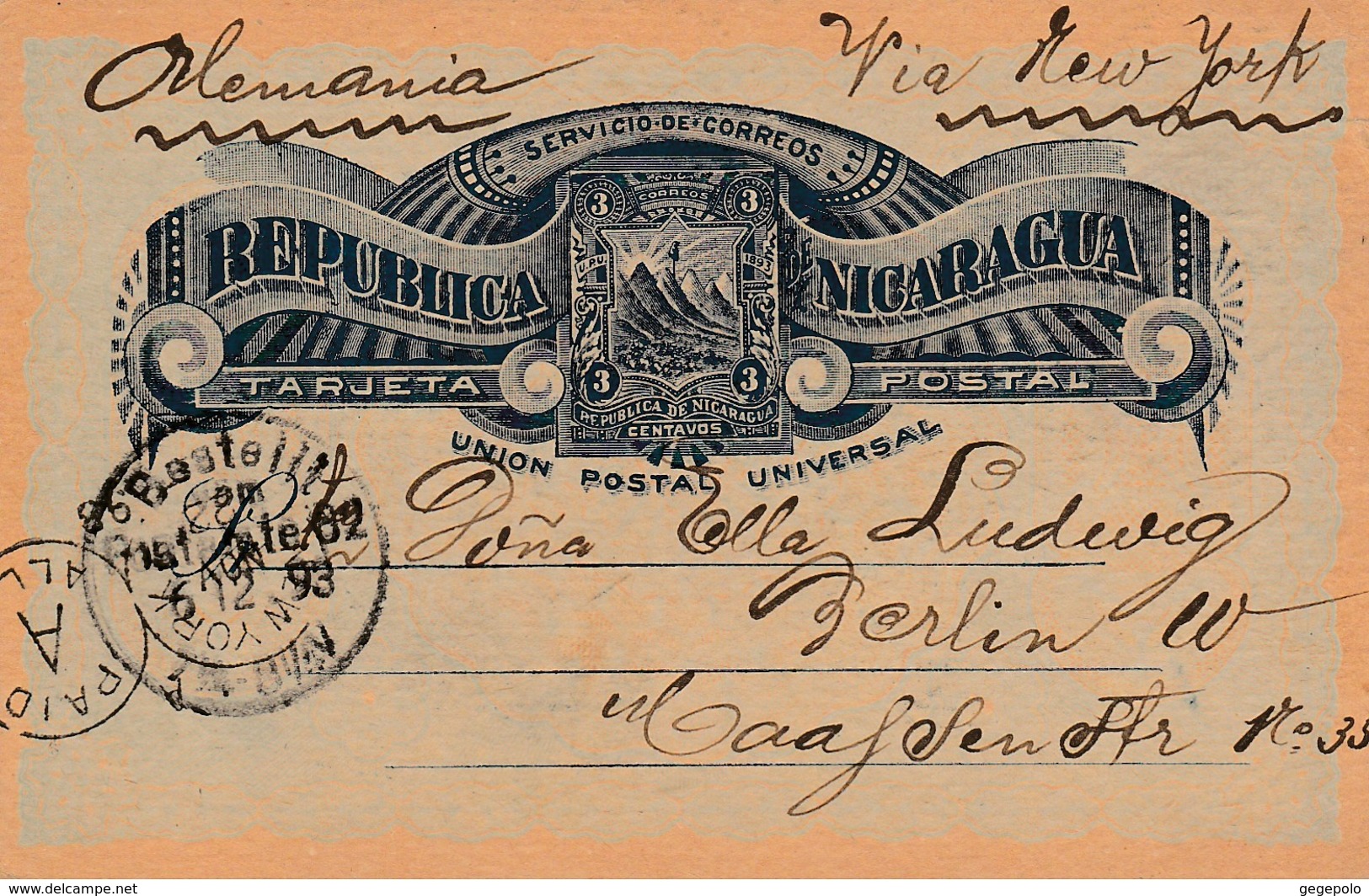 NICARAGUA  ( Carte Précurseur Peu Fréquente ) - Nicaragua