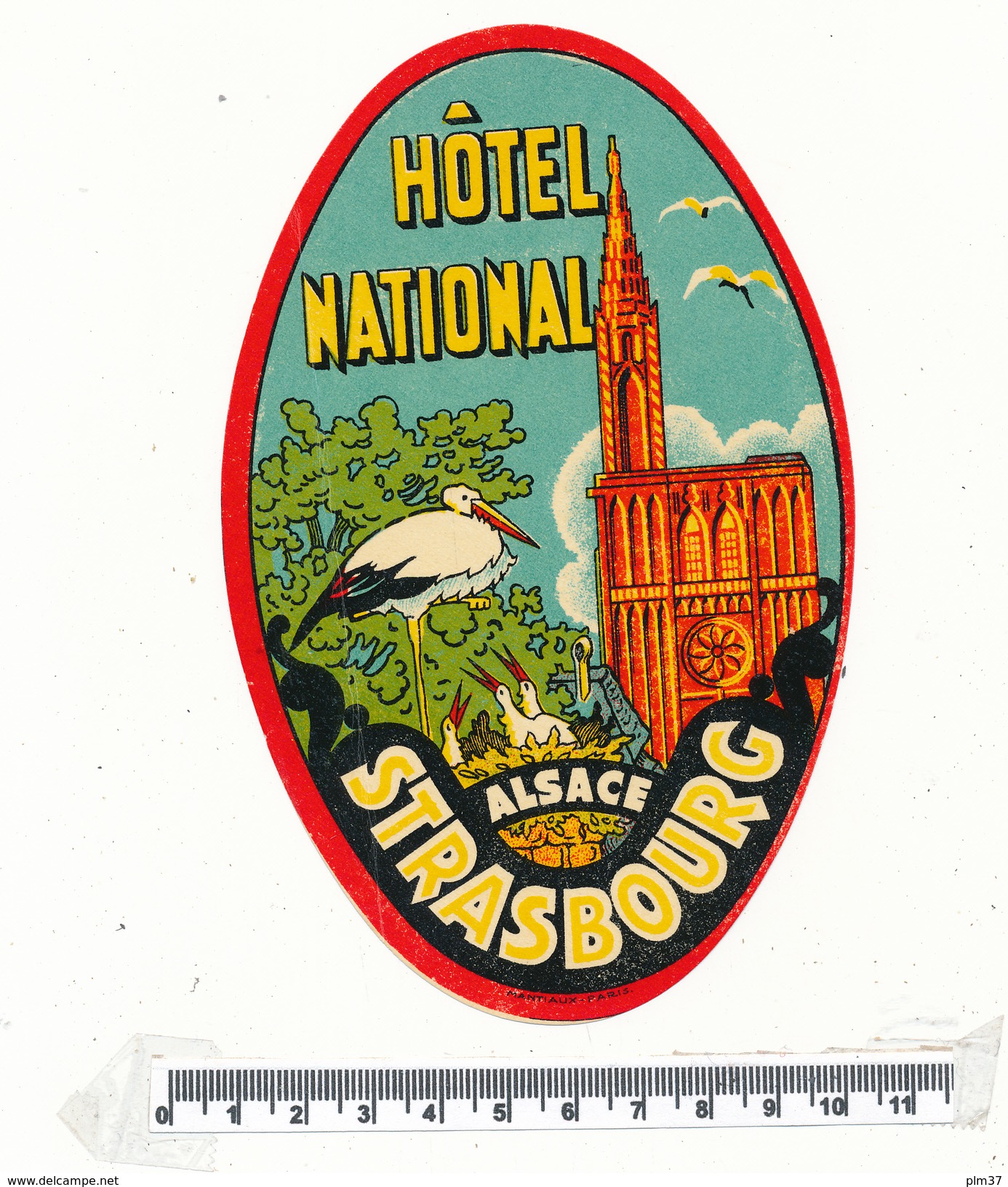 Etiquette D'Hôtel - STRASBOURG -  Hotel National - Hotel Labels