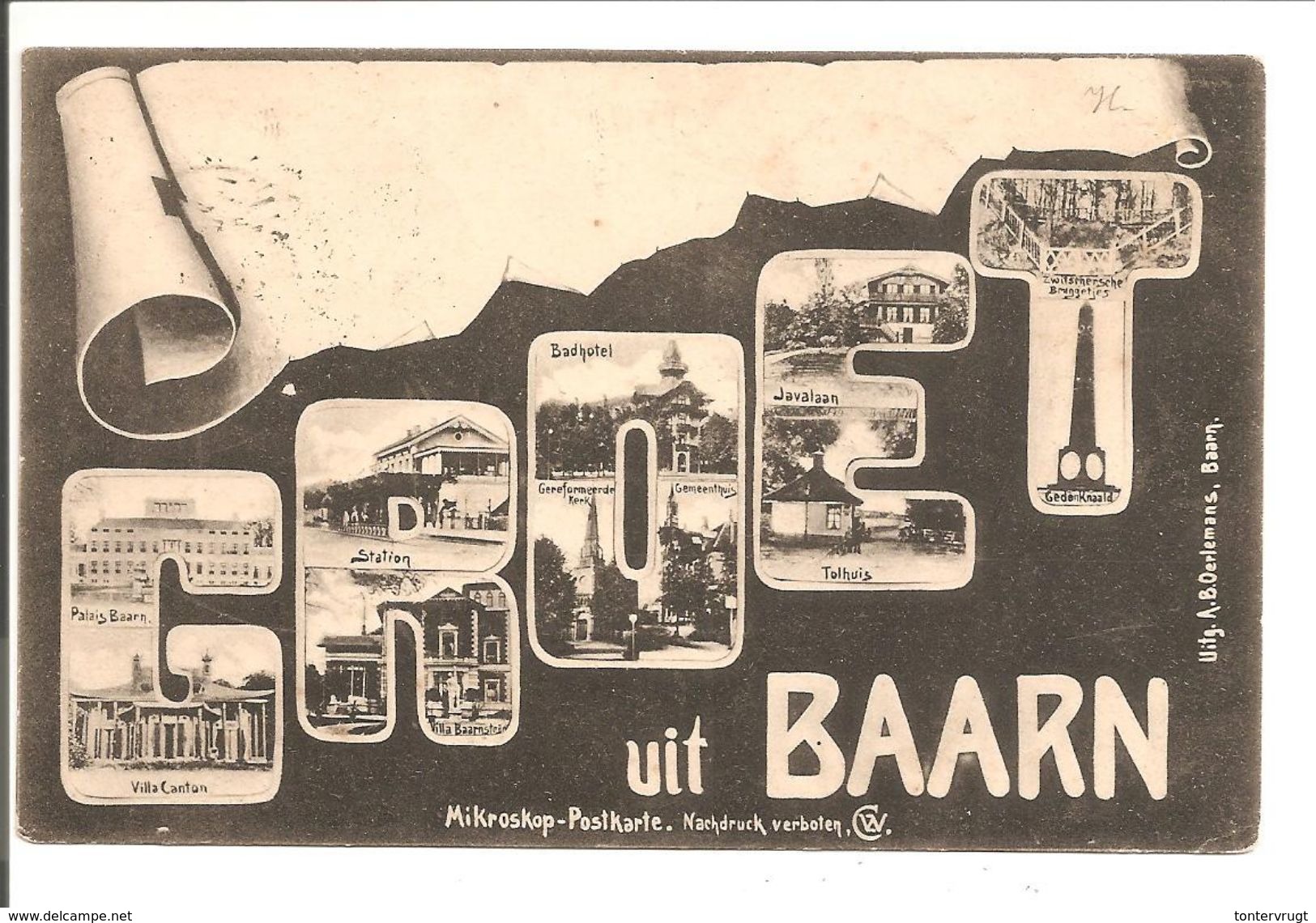 Baarn. Mikroskop-Postkarte - Baarn