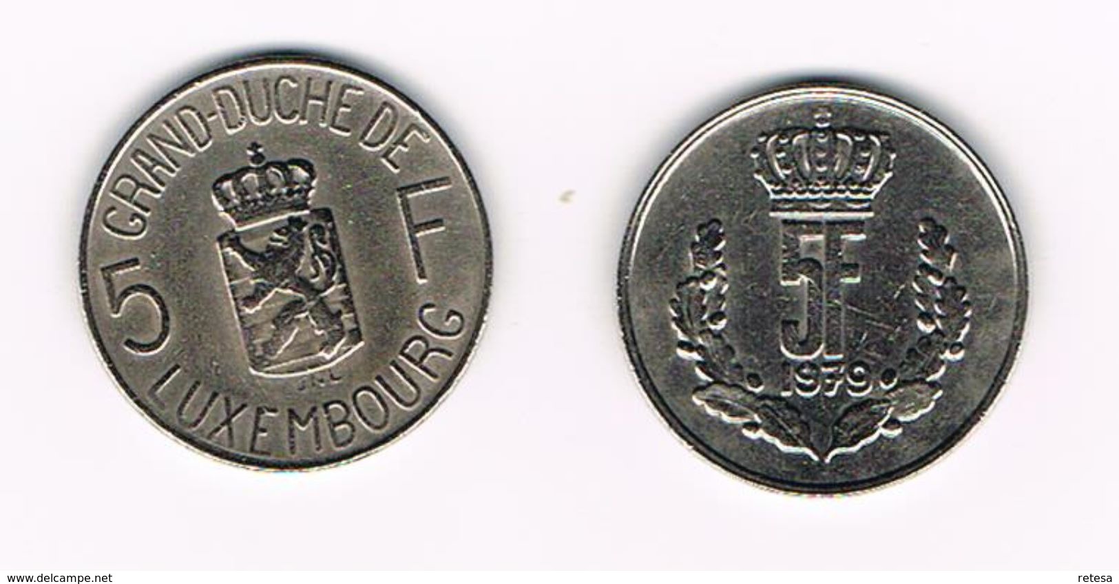 )  LUXEMBOURG 2 X 5 FRANCS  1962/1979 - Luxembourg