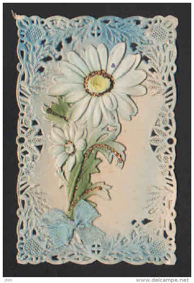 B 188 - Fantaisie       Carte  Dentelle    Fleurs Marguerites - Flowers