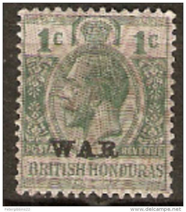 British Honduras 1917-8 SG 116  1cent Overprinted War Fine Used - British Honduras (...-1970)