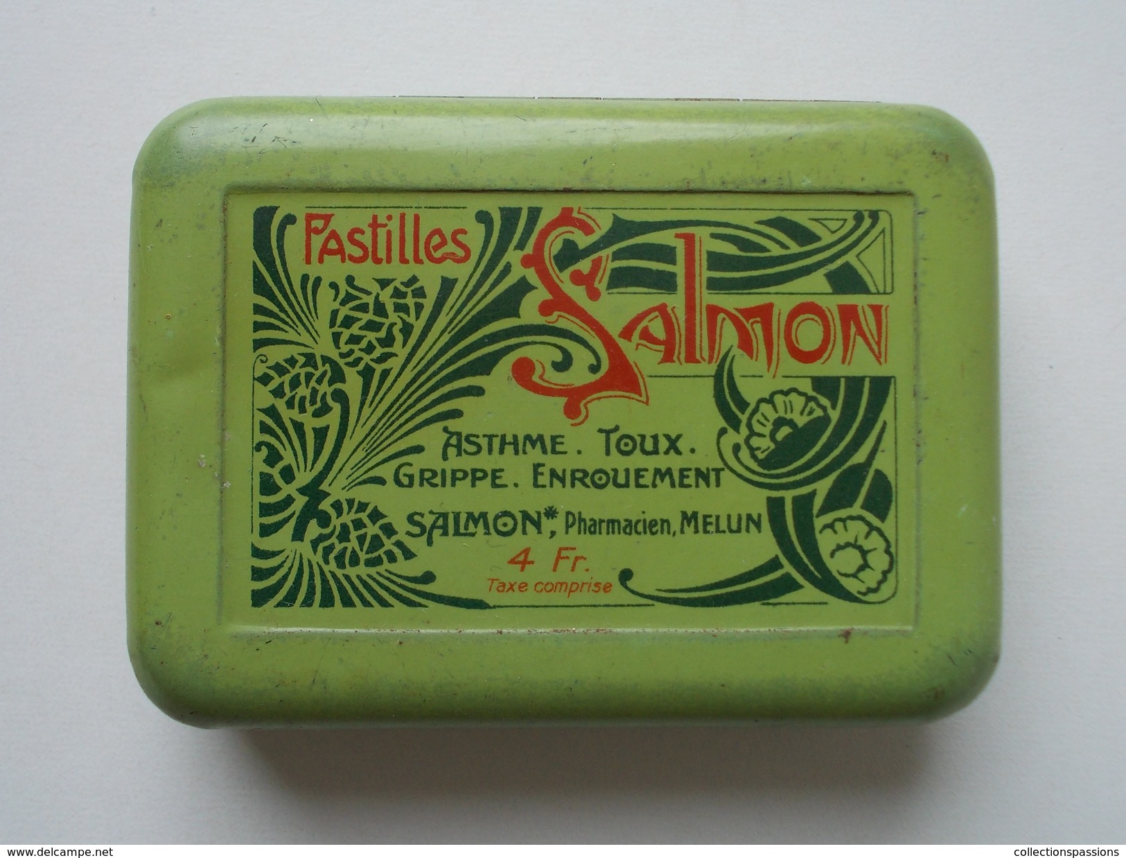 - Boite Métal. Pastilles Salmon - Pharmacie - - Boxes