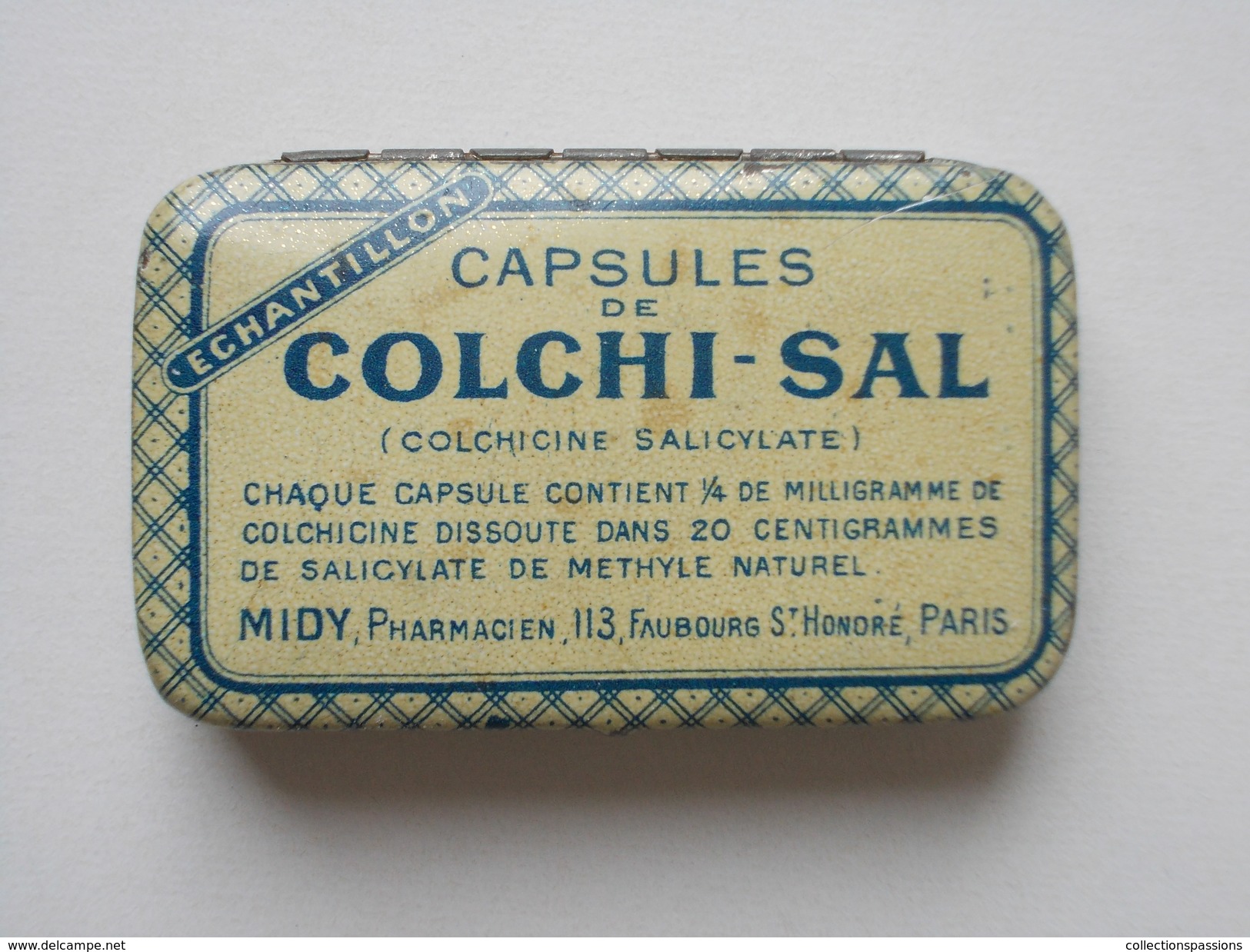 - Boite Métal. Capsules De COLCHI-SAL - Echantillon - Pharmacie - - Matériel Médical & Dentaire