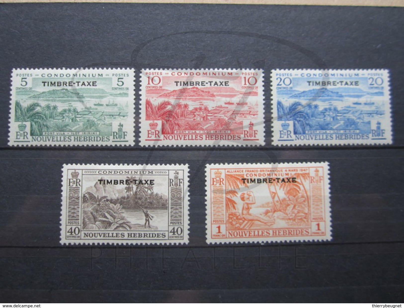 VEND BEAUX TIMBRES TAXES DES NOUVELLES - HEBRIDES N° 36 - 40 , X !!! - Segnatasse