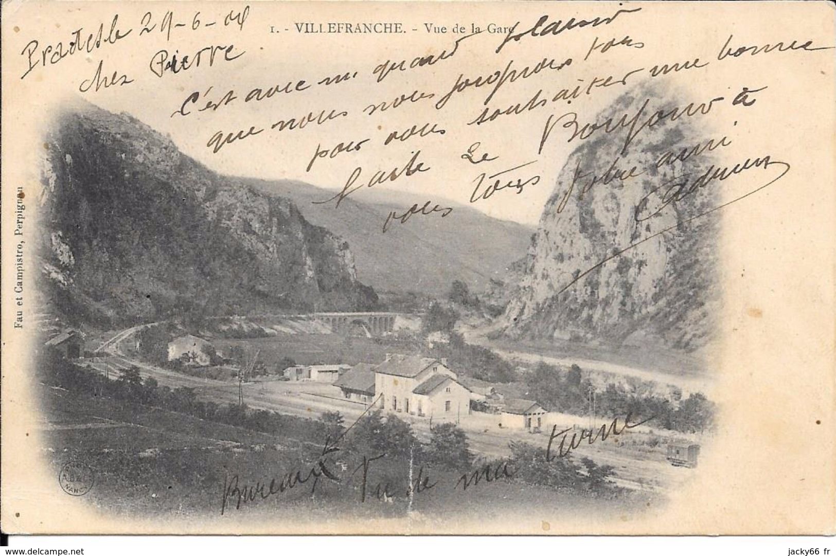 Gare De Villefranche De Conflent. Vue De La Gare. - Autres & Non Classés