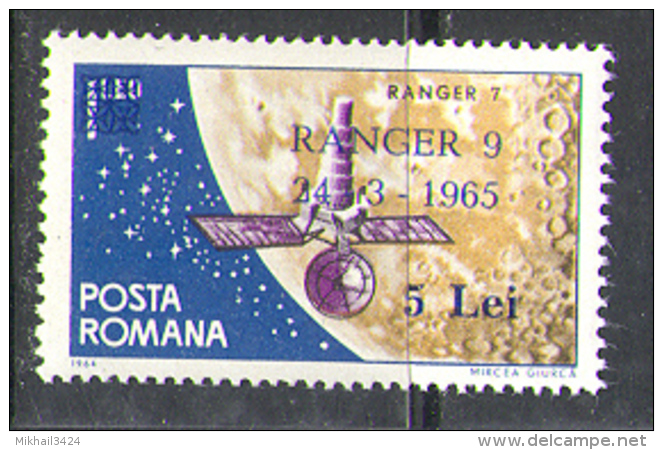 M0871 Space Raumfahrt Ranger-9 Optd. 1965 Romania 1v Set MNH ** 30ME - Europe