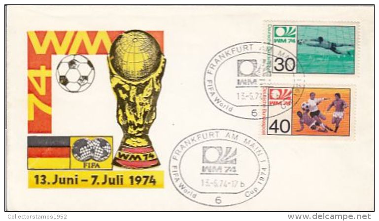 65088- WEST GERMANY'74 SOCCER WORLD CUP, SPECIAL COVER, 1974, WEST GERMANY - 1974 – West Germany