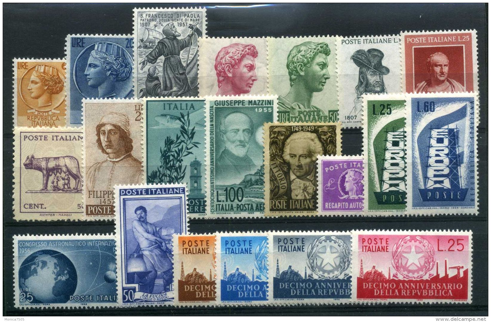 ITALIE ( LOT ) : LOT  DE  TIMBRES  NEUFS  SANS  TRACE  DE  CHARNIERE , GOMME  BICOLORE , A  VOIR . - Lotti E Collezioni