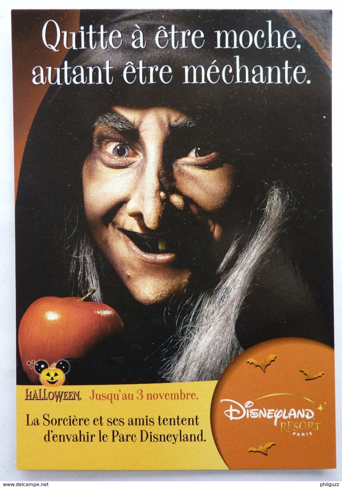 CPM CARTE POSTALE PUBLICITAIRE PARC DISNEYLAND PARIS HALLOWEEN  CARTCOM 2000 - Disneyland