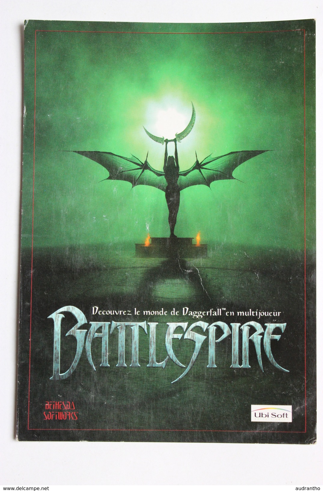 Carte Postale Publicitaire Battlespire Jeu Vidéo Daggerfall Ubi Soft 1997 - Merchandising