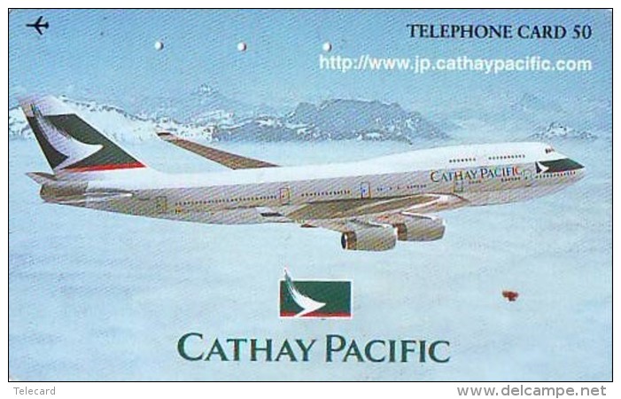 Télécarte  JAPON * 110-016  * CATHAY PACIFIC  (2275) * Phonecard JAPAN * Airplane * Flugzeug AVION * AIRLINE - Airplanes