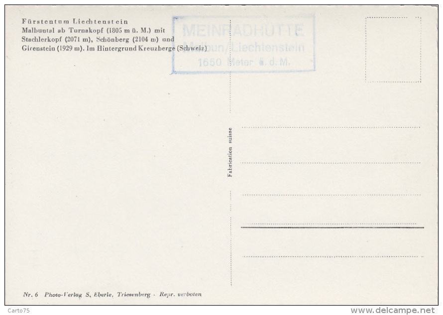 Liechtenstein - Malbuntal Ab Turnakopf - Liechtenstein