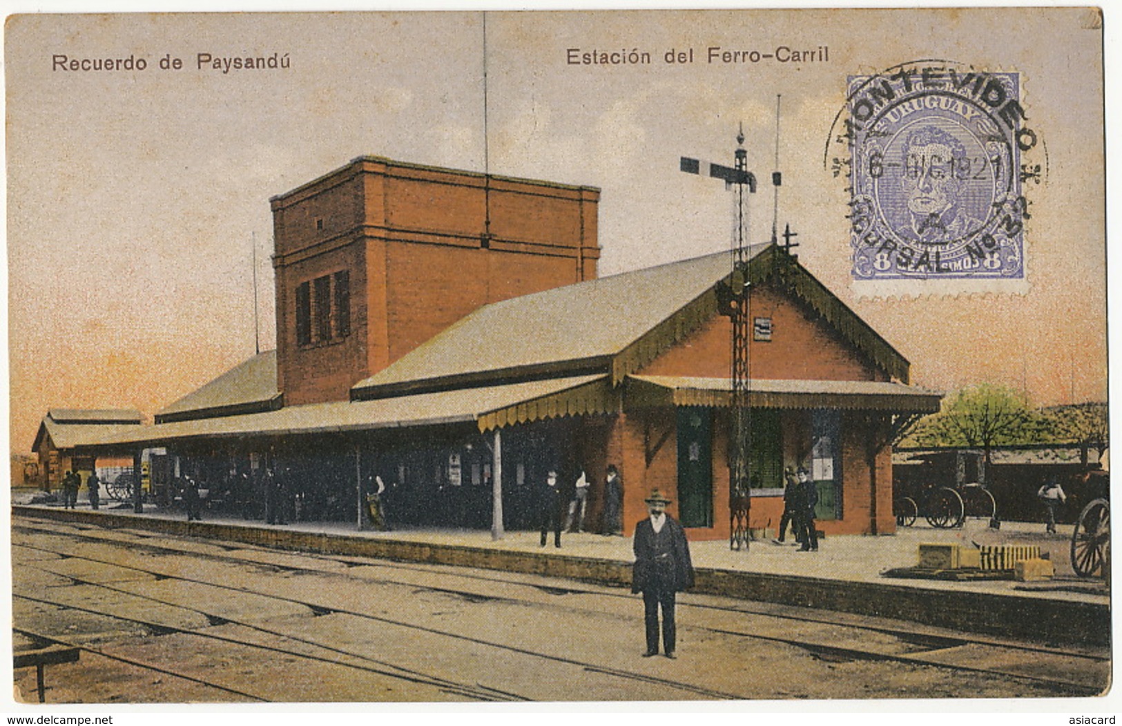 Recuerdo De Paysandu Estacion Del Ferro Carril  Edit No 73 Guillermo Bongoll - Uruguay