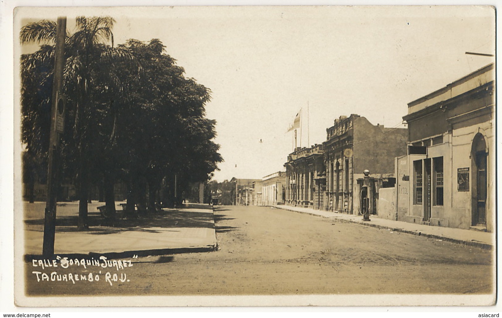 Real Photo Taguarembo Uruguay Calle " Joaquin Juarez " Gas Station - Uruguay