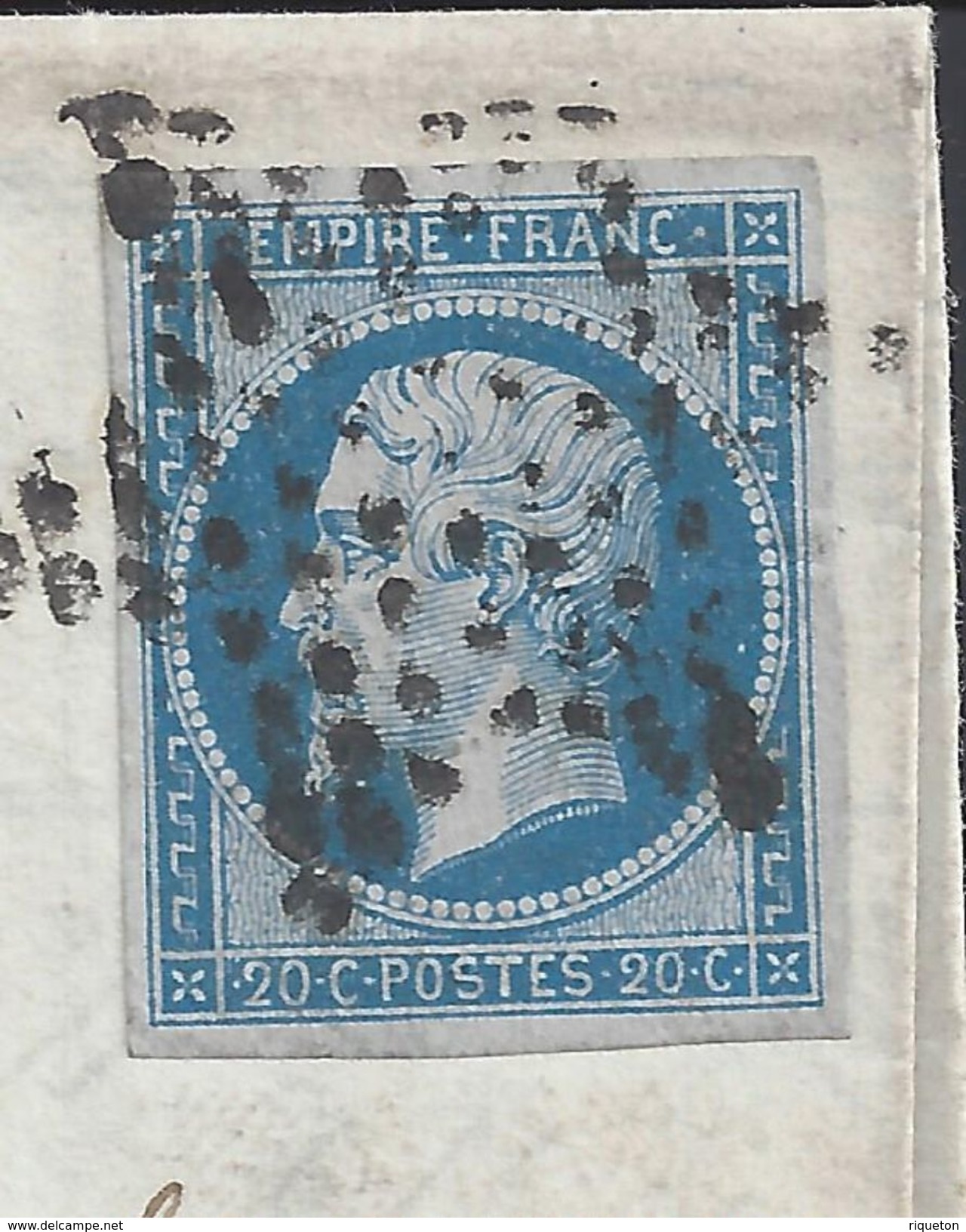 FR - 1858  "Gelle Frères Parfumeurs Paris" N° 14 A E Bleu Sur Lilas Oblitéré Etoile De Points Sur Lettre De Paris Pour B - 1849-1876: Période Classique