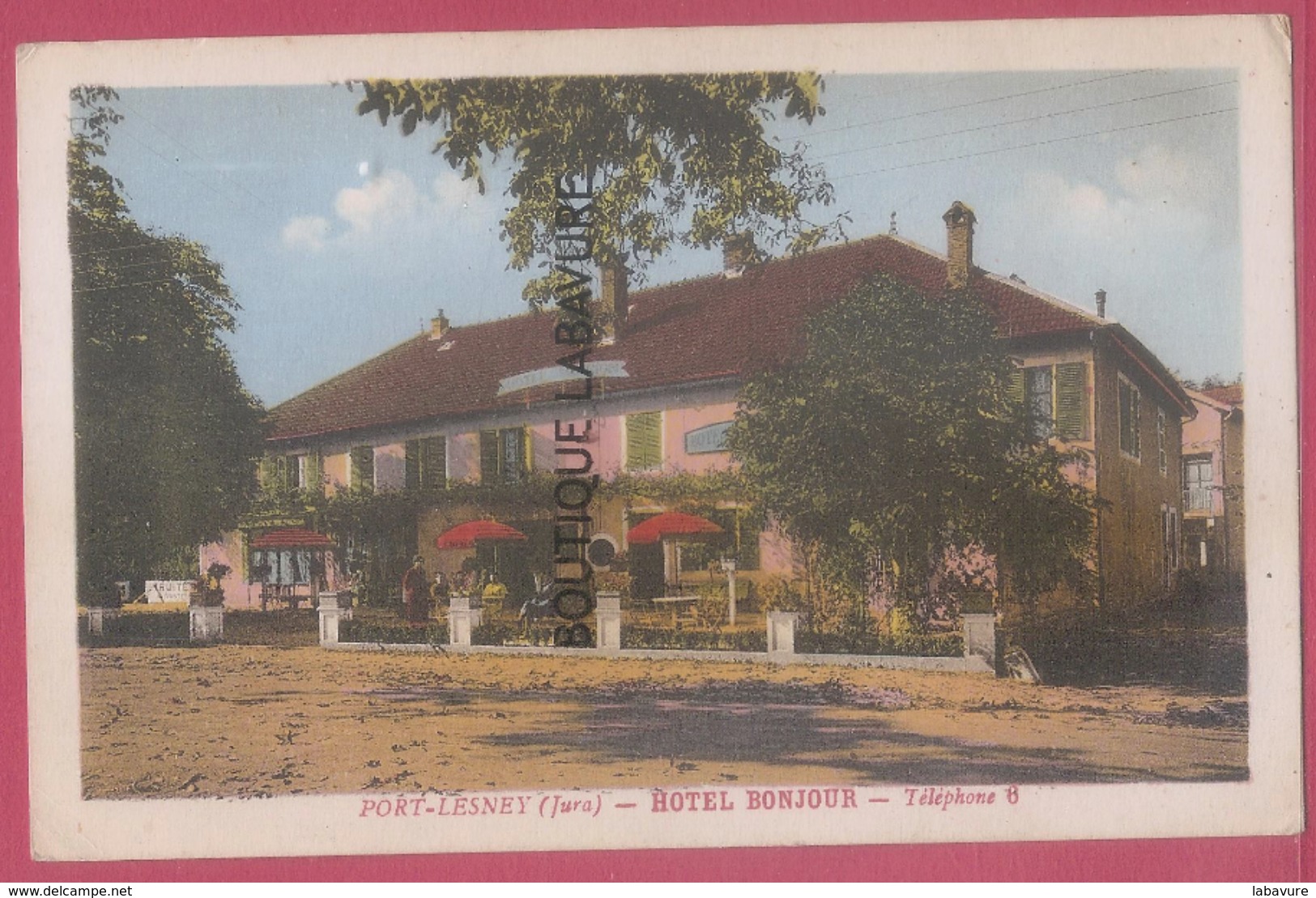 39 - PORT LESNEY----Hotel Bonjour-Téléphone 6---animé-----cpsm Pf Colorisée - Autres & Non Classés