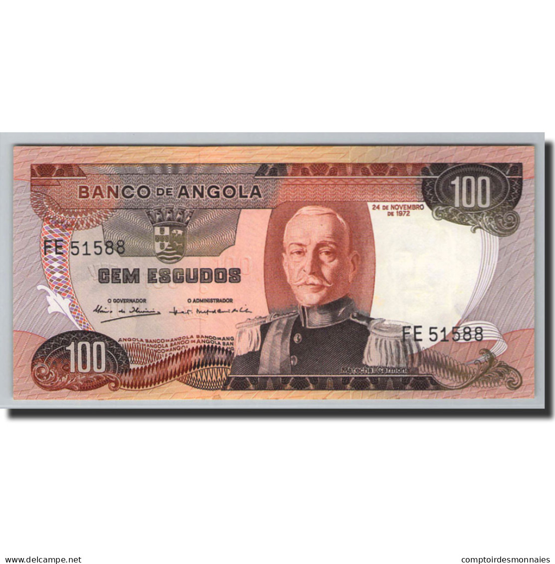 Billet, Angola, 100 Escudos, 1972, 1972-11-24, KM:101, NEUF - Angola