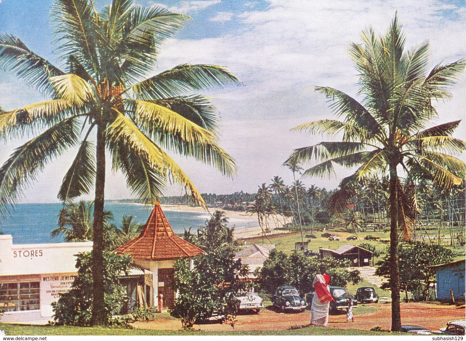 SRI LANKA / CEYLON - COLOUR PICTURE POST CARD - CEYLON PICTORIALS - MOUNT LAVINA BEACH RESORT - TRAVEL / TOURISM - Sri Lanka (Ceylon)