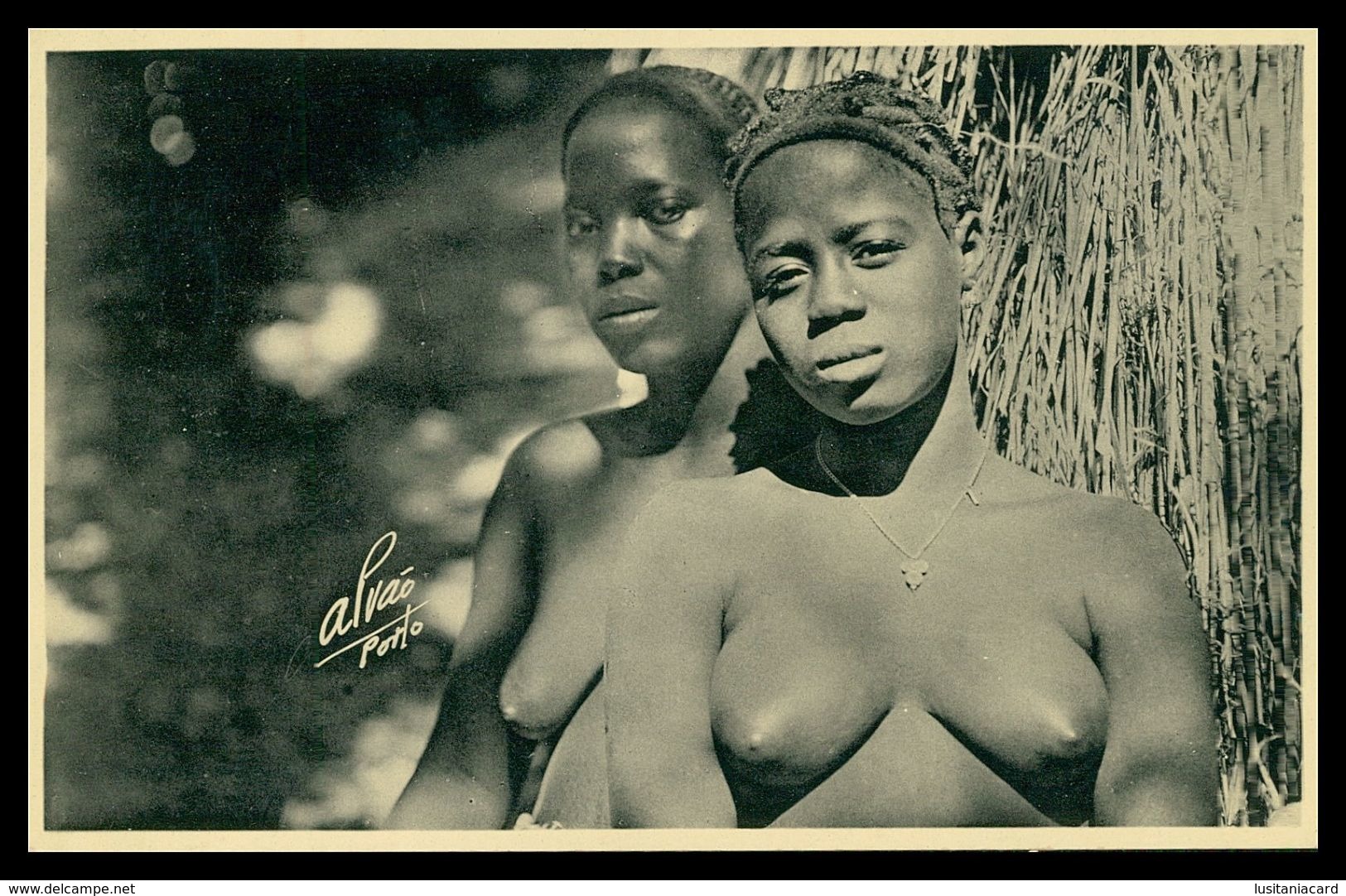 GUINÉ  -EXPOSIÇÕES - Belezas Bijagoz ( Ed. 1ª Exposição Colonial Portugueza Nº 8/Foto Alvão) Carte Postale - Guinea-Bissau