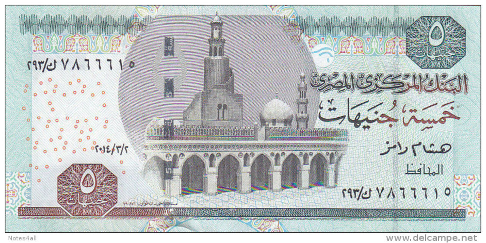 EGYPT 5 POUNDS EGP 2014 P-63f SIG/ RAMEZ #23 UNC */* - Egypt