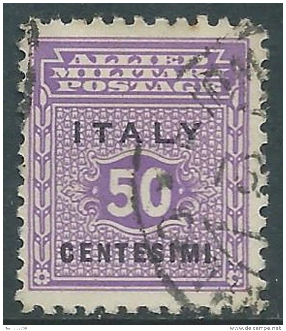 1943 OCCUPAZIONE ANGLO AMERICANA SICILIA 50 CENT - R13-8 - Britisch-am. Bes.: Sizilien