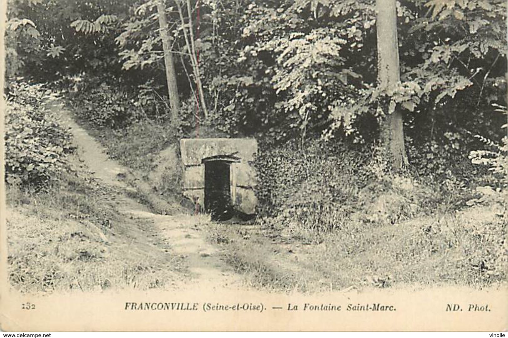 PIE 17-JM-6766 : CACHET FRANCHISE MILITAIRE 85° REGIMENT INFANTERIE SUR CARTE POSTALE DE FRANCONVILLE VAL D'OISE - WW I