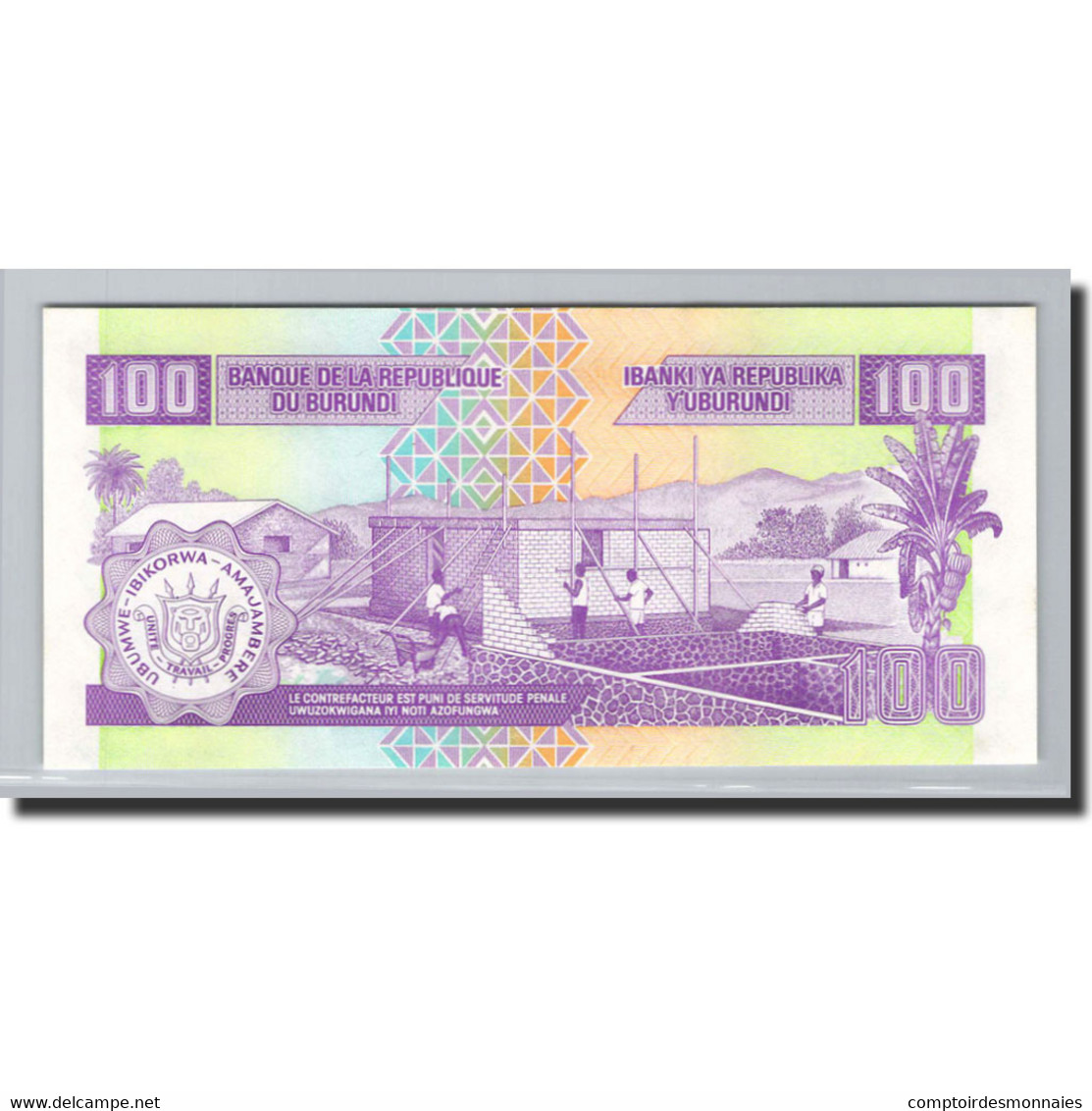 Billet, Burundi, 100 Francs, 2004, 2004-05-01, KM:37D, NEUF - Burundi