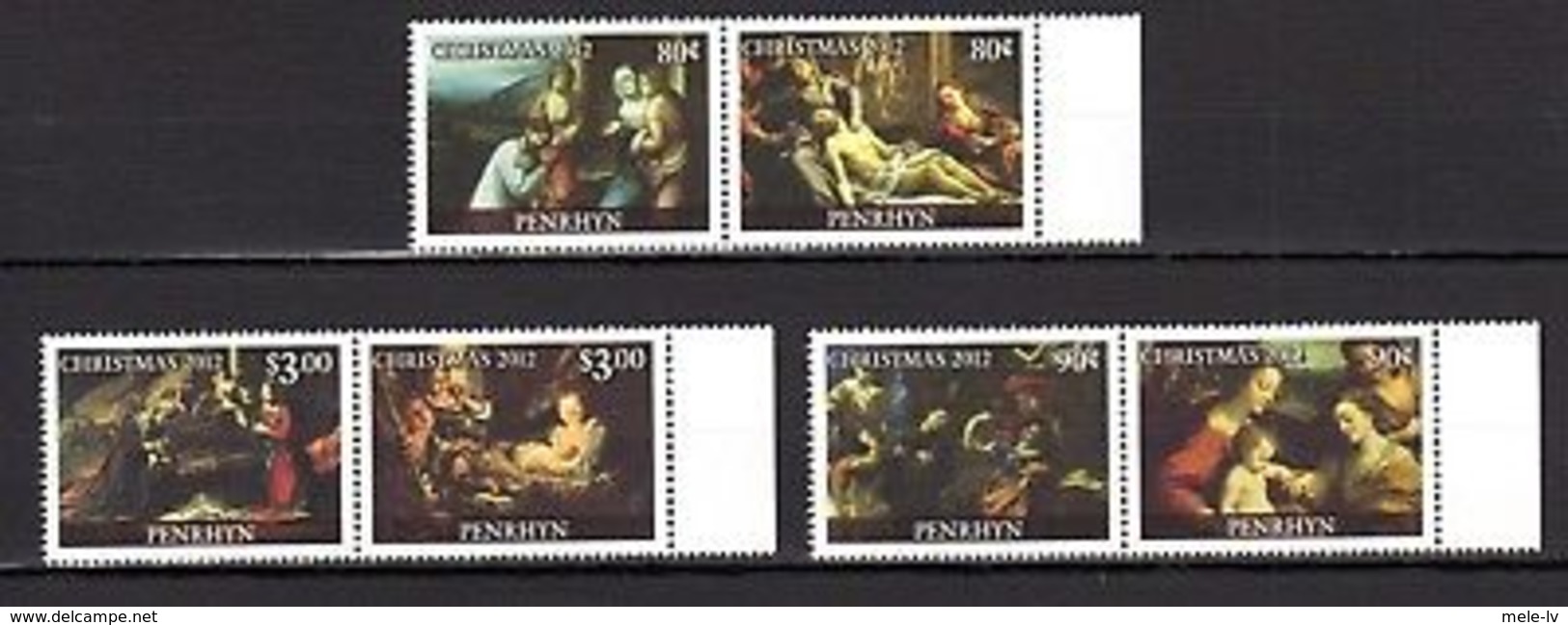 Penrhyn 2012 Christmas Art MNH - Other & Unclassified