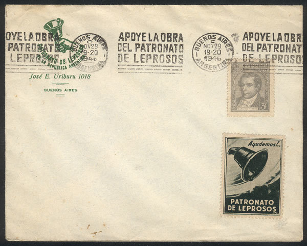 TOPIC MEDICINE "Envelope With Fancy Corner Card Of Institute For LEPERS, Postm - Medicine