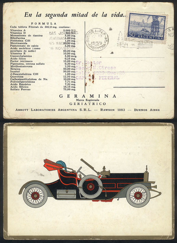 TOPIC MEDICINE "PC With Printed Advertising For ""Geramina Old People's Home"" - Medicina