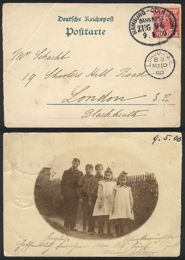 GERMANY PC With View Of Children, Sent From Hamburg To London On 10/MAY/1900, M - Andere & Zonder Classificatie