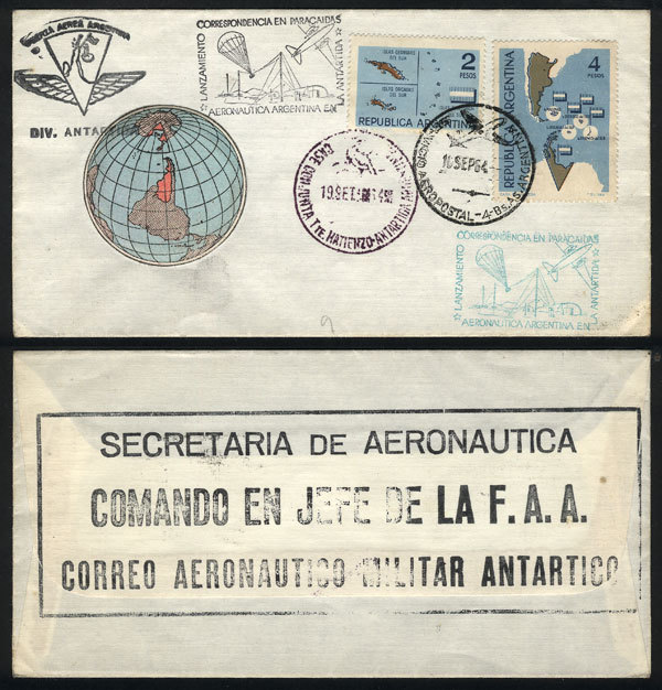 ARGENTINE ANTARCTICA 15/SE/1965: Cover Carried On First Military Airmail Flight - Andere & Zonder Classificatie