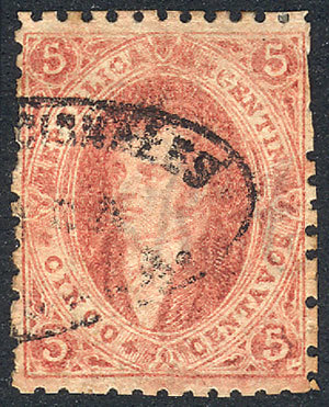 ARGENTINA GJ.20i, RIBBED PAPER Variety, VF Quality! - Ongebruikt