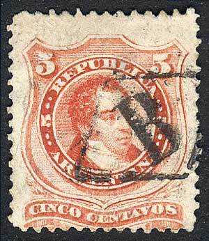 ARGENTINA "GJ.38, With ""B In Rhombus"" Cancel Of Agency For Overseas Correspon - Autres & Non Classés