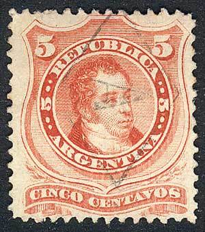 ARGENTINA "GJ.38, With ""A In Rhombus"" Cancel Of Agency For Overseas Correspon - Autres & Non Classés