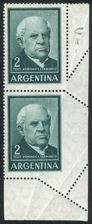 ARGENTINA GJ.1135, 1959/64 2P. Sarmiento (teacher, Politician) Printed On Natio - Andere & Zonder Classificatie