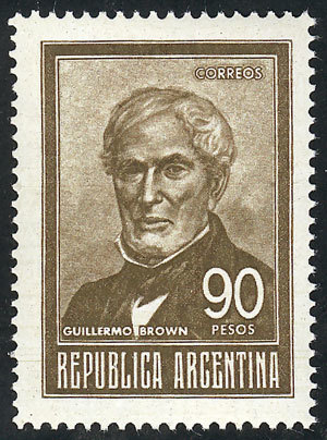 ARGENTINA GJ.1320B, 90P. Brown (size 27 X 37.5 Mm), Printed On CHALKY PAPER, MN - Andere & Zonder Classificatie