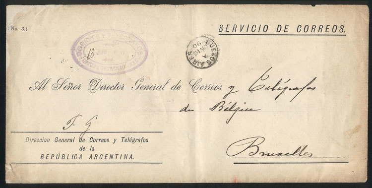 ARGENTINA Cover Of The National Post Office Agency (Direccion De Correos) Sent - Dienstzegels