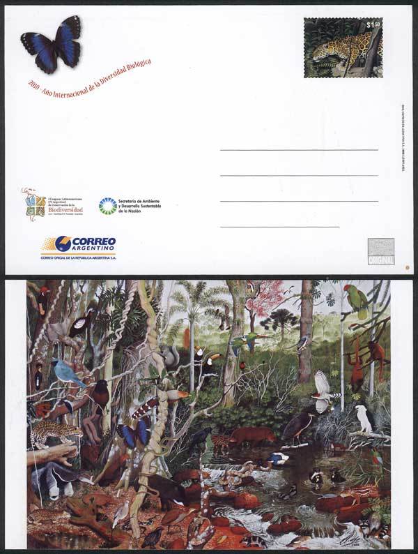 ARGENTINA Postal Card Issued In 2010 By The Latin American Congress On Biodiver - Postwaardestukken