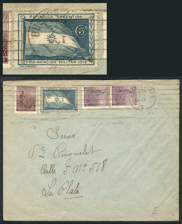 ARGENTINA Cover Sent From Buenos Aires To La Plata On 24/OC/1912 Franked With 5 - Andere & Zonder Classificatie