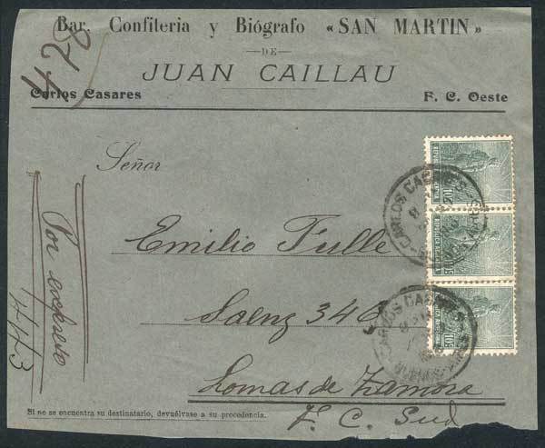 ARGENTINA "Front Of Registered Cover With Advertising Head: ""Bar, Confitería Y - Andere & Zonder Classificatie