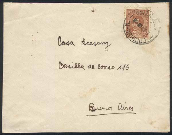 ARGENTINA "Cover Franked By GJ.795, Sent To Buenos Aires On 25/AU/1940, With Th - Andere & Zonder Classificatie