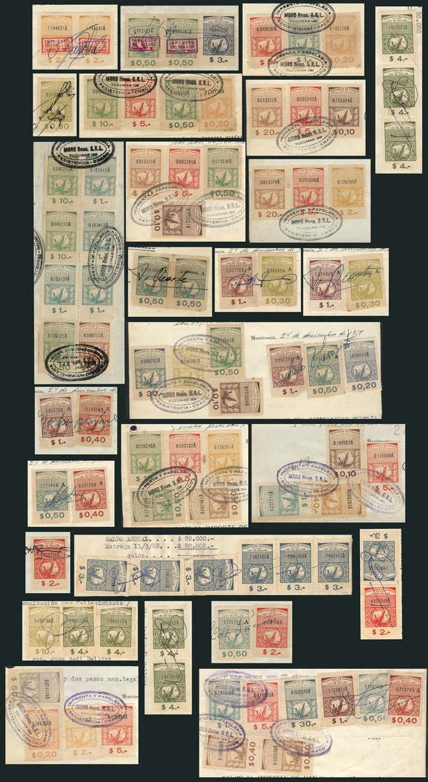 ARGENTINA CHACO: Lot Of Paychecks Of Circa 1957/1965, With More Than 320 Revenu - Andere & Zonder Classificatie
