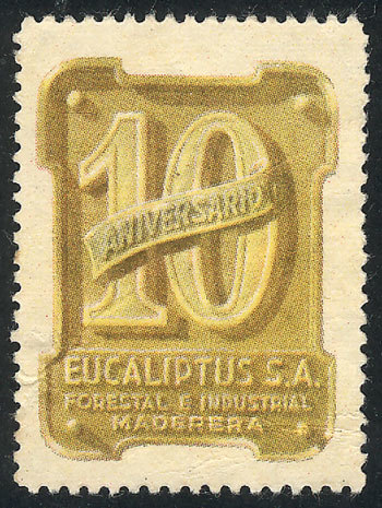 ARGENTINA EUCALIPTUS S.A. Timber Mill, 10th Anniversary, Mint Without Gum, Rare - Andere & Zonder Classificatie