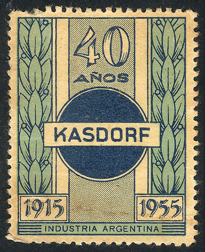 ARGENTINA KASDORF: 40 Years, Argentine Industry, Mint No Gum, Minor Defects, Ve - Andere & Zonder Classificatie